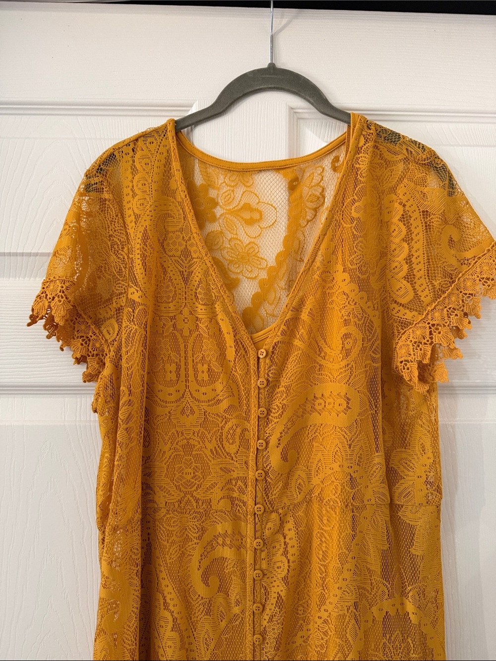 torrid Mustard Lace Maxi Dress - Picture 2 of 7